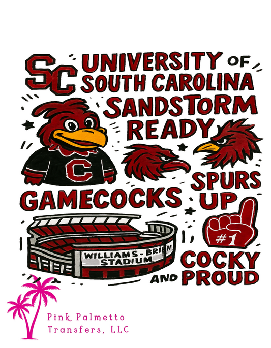 UofSC Words 12" DTF Transfer