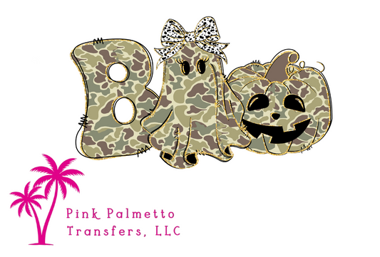 Boo Camo Girl 10" DTF Transfer