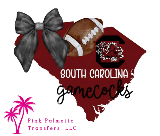 Custom SC Gamecocks State/Bow 10" DTF Transfer