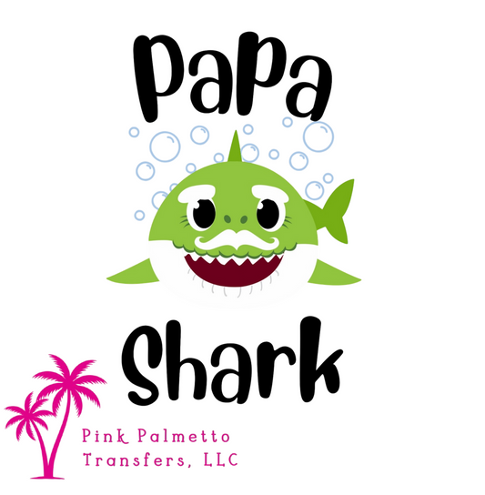 Custom Papa Shark 11.5" DTF Transfer