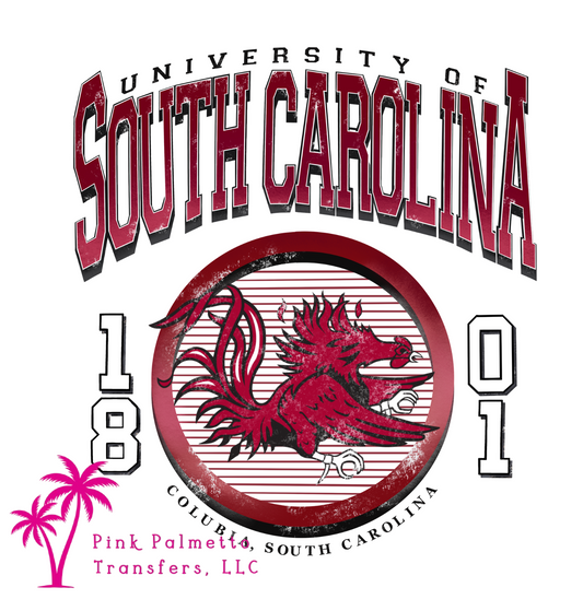 UofSC 1801 12" DTF Transfer