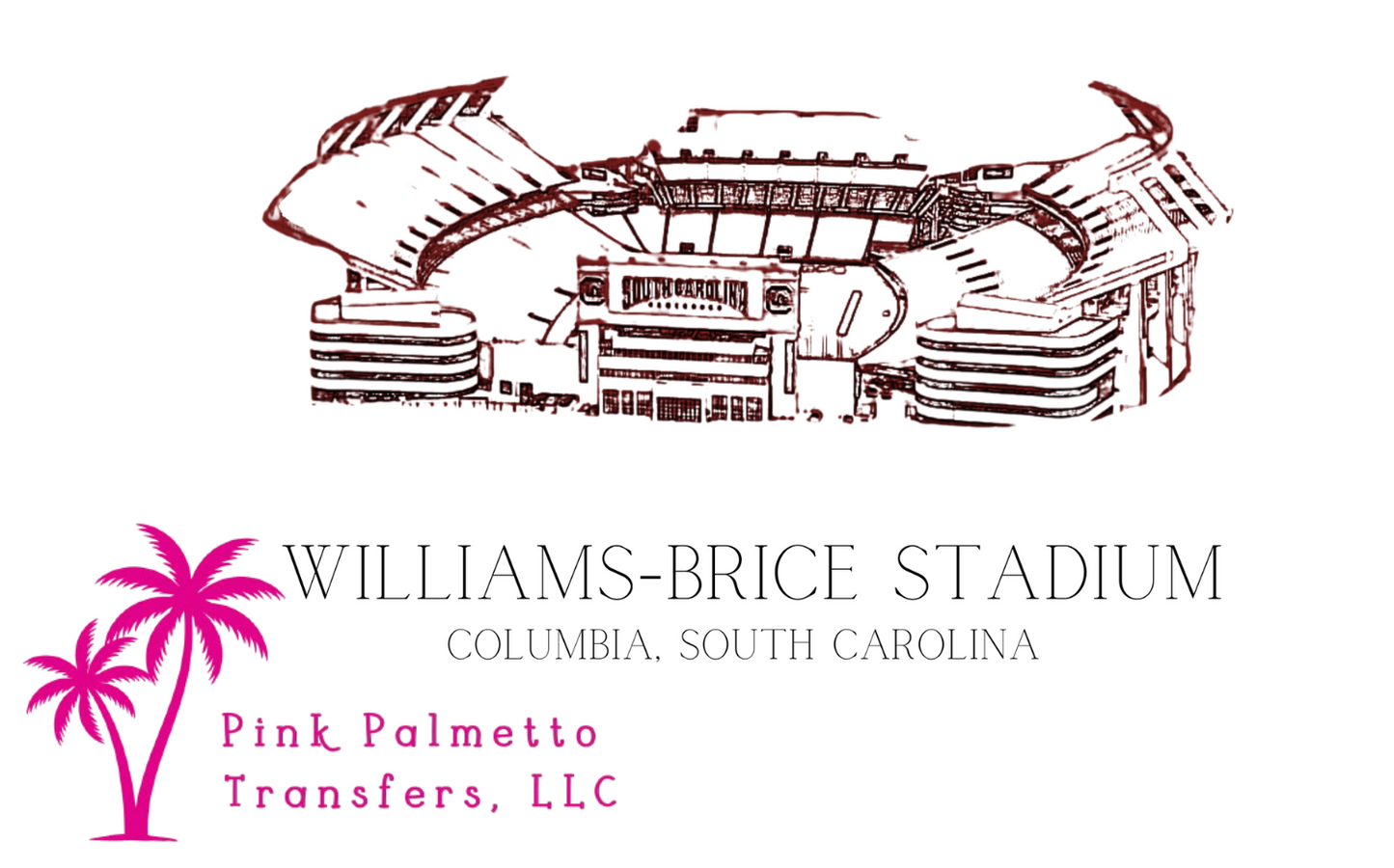 Williams Brice Stadium 4" DTF Transfer