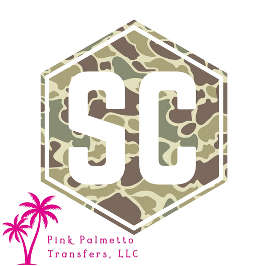 Camo SC 4" DTF Transfer