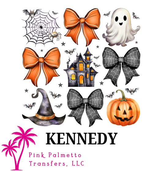 Custom Coquette Halloween w/ Name 8" DTF Transfer