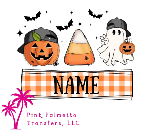 Custom Candy Corn Name 8" DTF Transfer