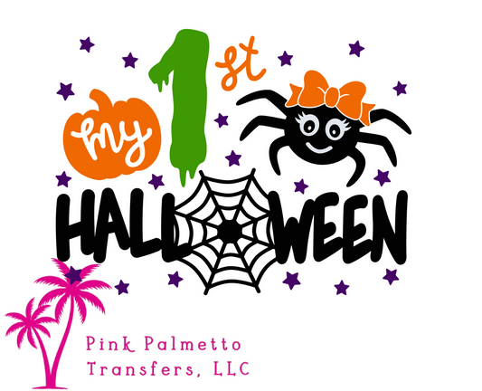 My First Halloween Girl Spider 5" DTF Transfer