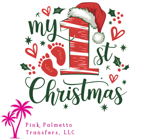 My First Christmas Footprint 5" DTF Transfer
