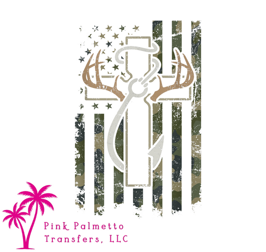 Hunting/Fishing Flag 10" DTF Transfer