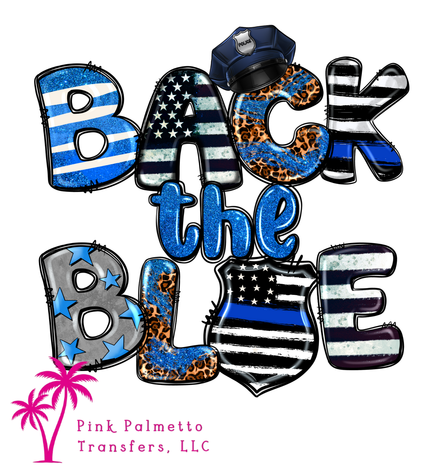 Back the Blue 12" DTF Transfer