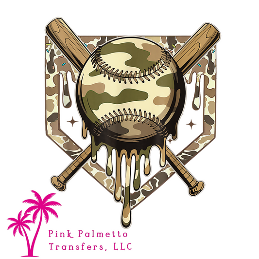 Light Camo Baseball 10" DTF Transfer