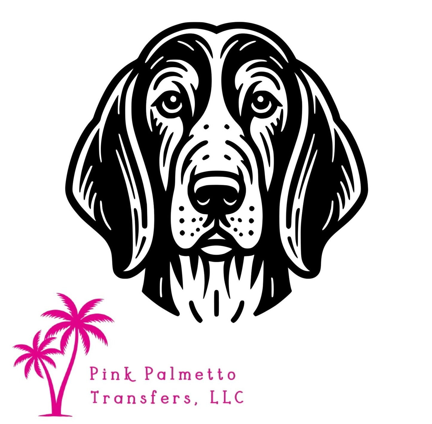 Black Coon Dog 4" DTF Transfer