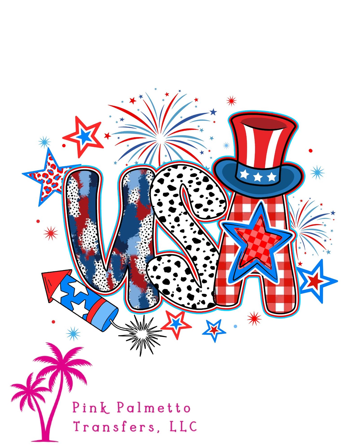 USA Firecracker 12" DTF Transfer