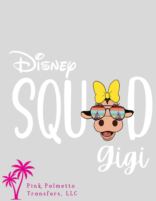 Disney Squad Cow 12" DTF Transfer