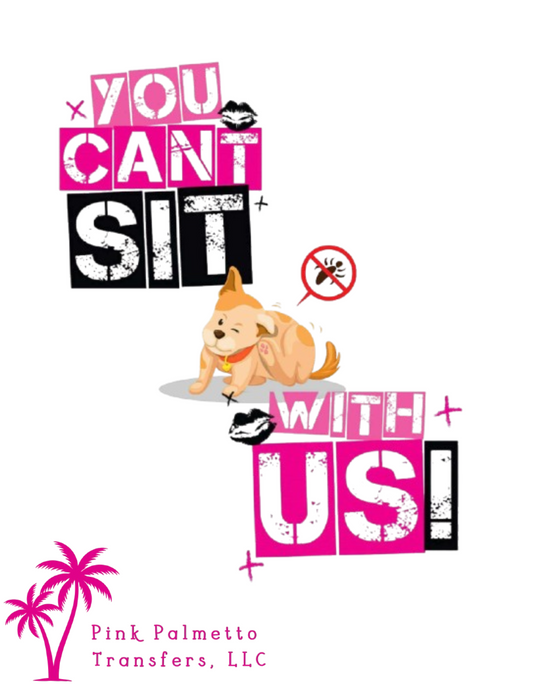 You Can't Sit with Us 12" DTF Transfer