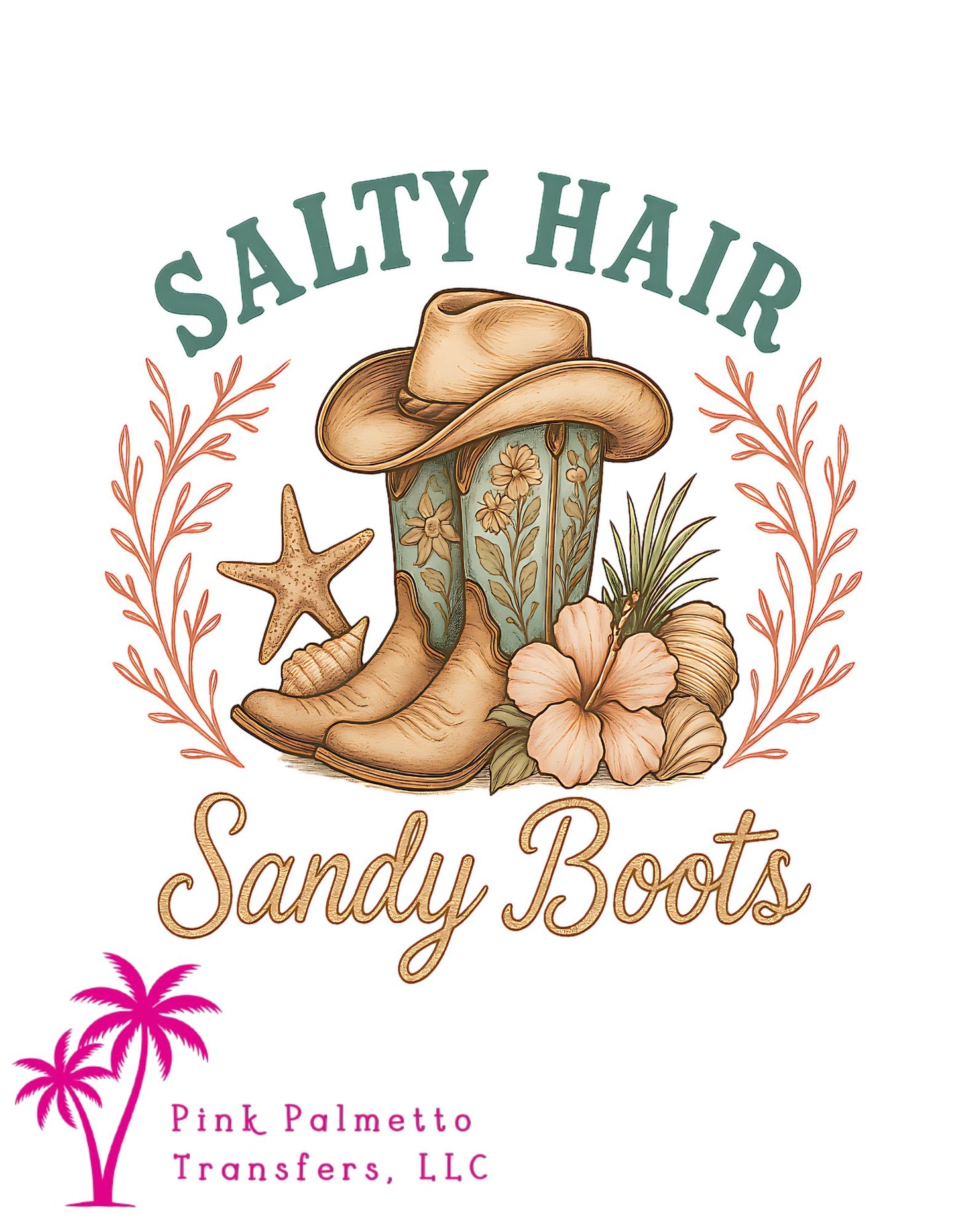 Salty Hair Sandy Boots 10" DTF Transfer