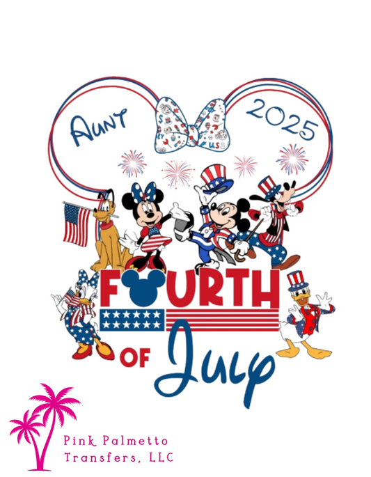 Aunt Disney 12" DTF Transfer