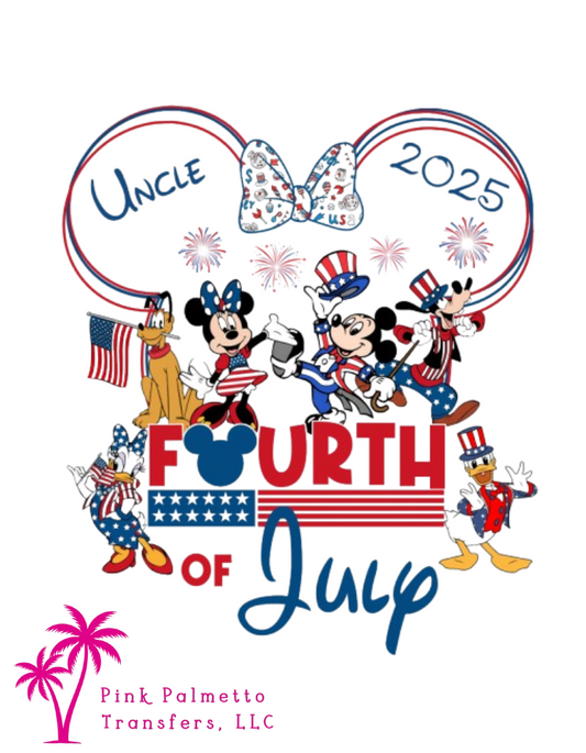 Uncle Disney 12" DTF transfer