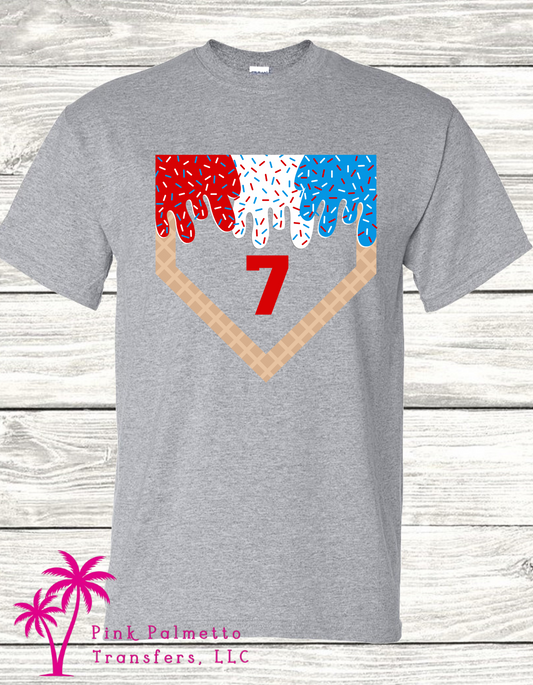 Custom Ice Cream Base 7 Dry Fit Tshirt