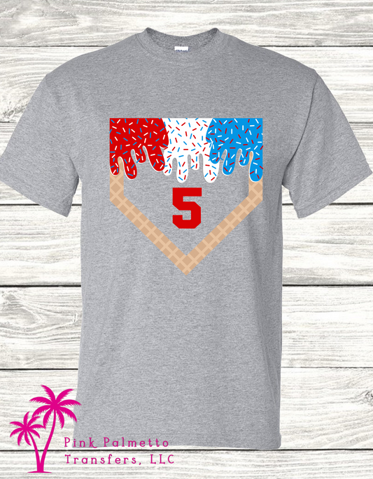 Custom Ice Cream Base 5 Dry Fit Tshirt