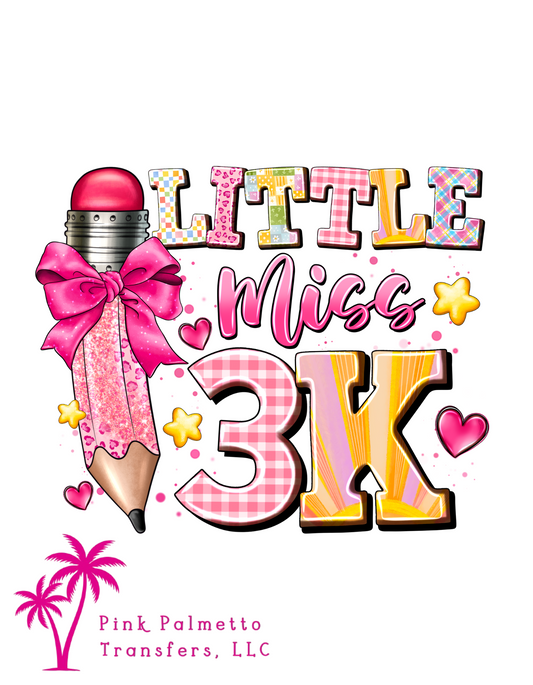 Little Miss 3K 6" DTF Transfer
