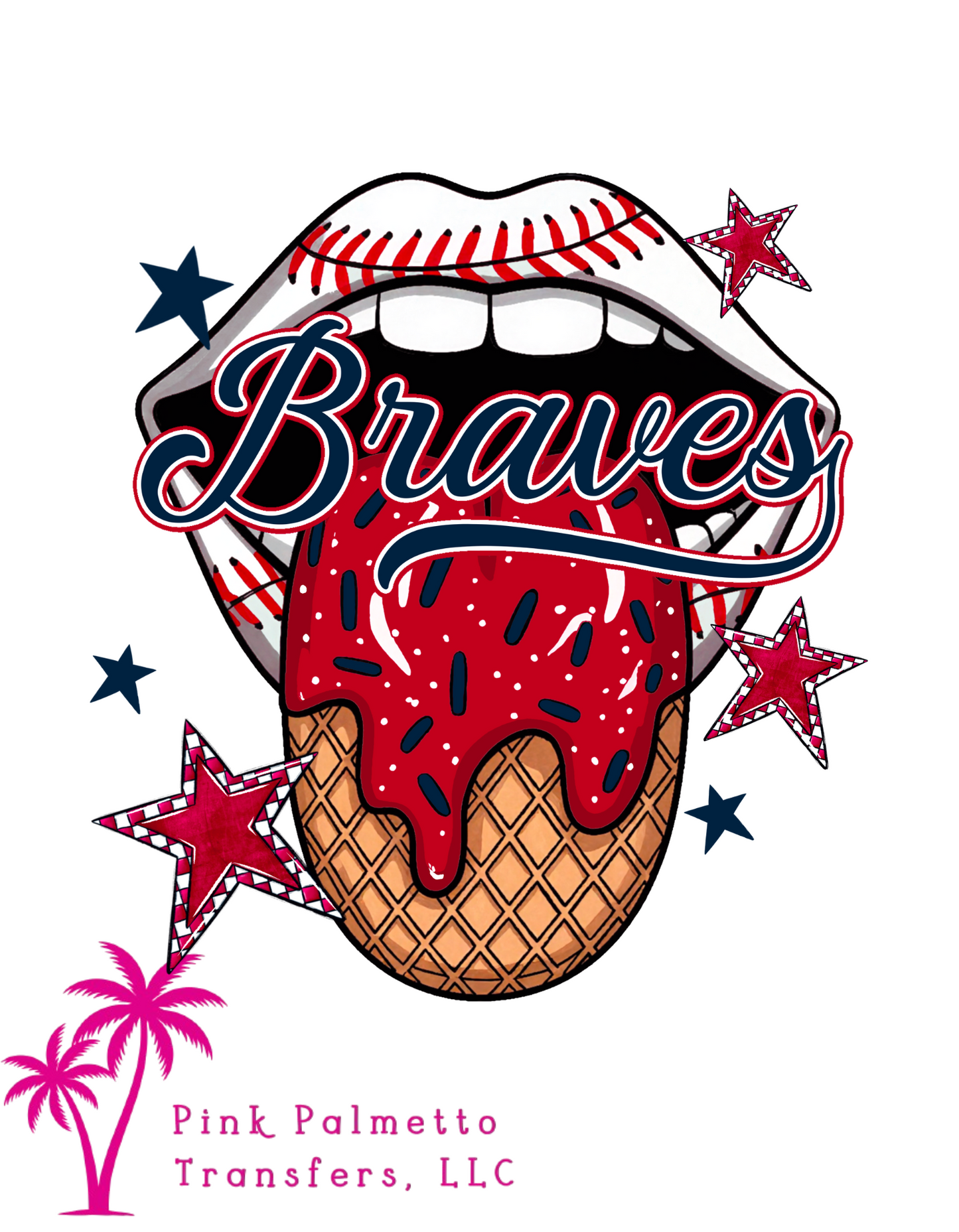 Braves Tongue 12" DTF Transfer