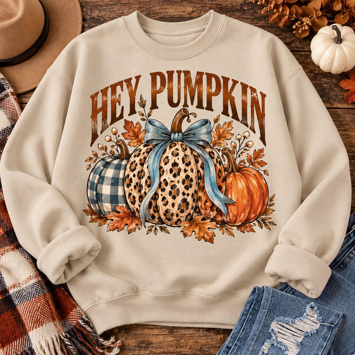 Hey Pumpkin sweatshirt in sand